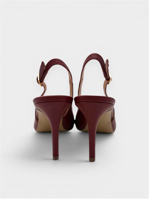 Slingback in pelle bordeaux con punta affusolata IL LACCIO | S181RNAPPABRICK